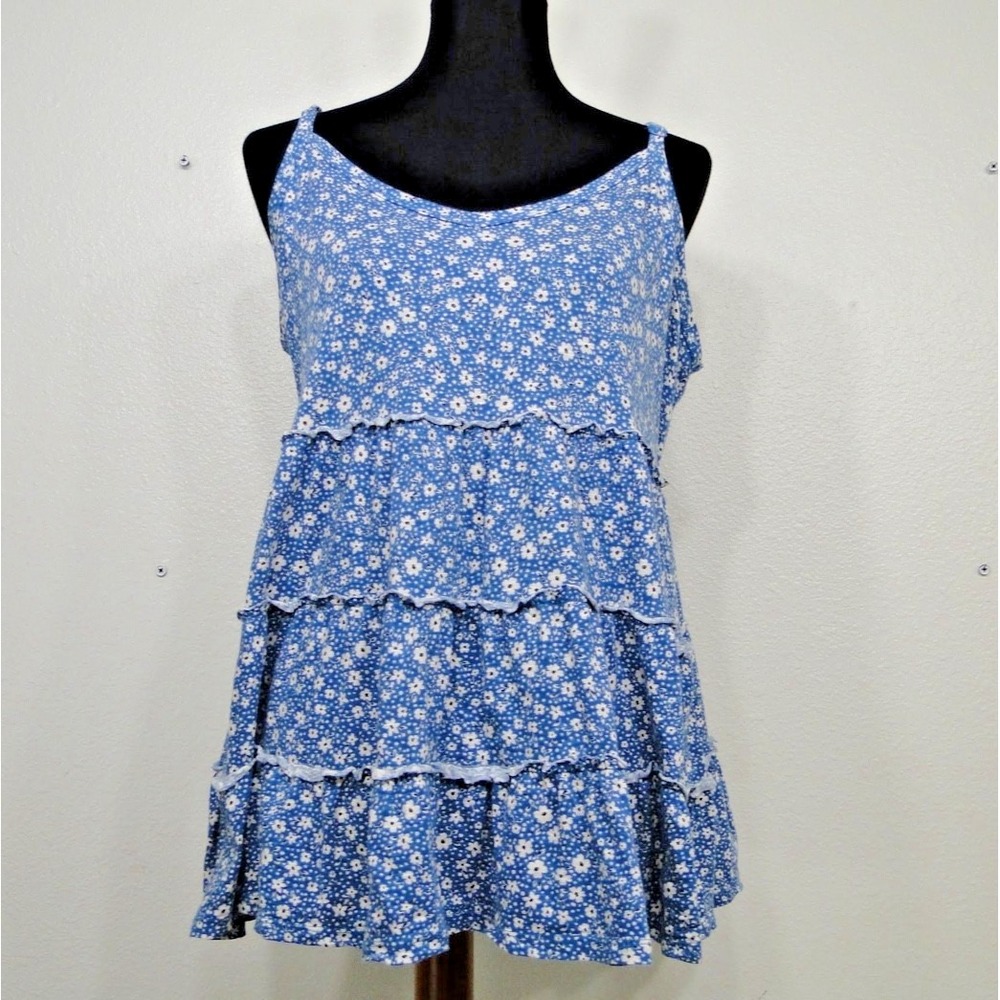 TORRID Vintage Slub V-Neck Tiered Swing Ditsy Floral Size 2X Tank Top